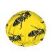 Moslion Bee Shower Caps Honey Bee Bumblebee Yellow Background Natural Wildlife Cool Animal Wings Women Reusable Double Layer Hair Cover Soft Shower Hat for All Hair Length Shower Hair Cap a395