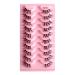 Eyelash Package Trays High Imitation 10 Pairs of Half Eye Eyelashes Grafting Eyelashes Curling Eyelashes Small Eyelash Curler C One Size