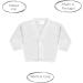Premature Baby Winter Knitted Cardigan - Ribbed Knit Baby Knitwear for Boys & Girls - 3-5 lb White - Made in Portugal - Buy Online on SooperMarket.com