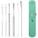 ZELLYA 6-Piece Earpick Set for Adult Home Use | Portable Keychain Spiral Ear Picking Tools - Green - Buy Online on SooperMarket.com