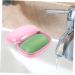 Anneome 2pcs Soap Box Bathroom Soap Holder Container with Lid Plastic Containers Soap Bar Bathroom Supplies Bar Soap Holder To Go Shower Soap Container Pink or Travel Soap Dish With Cover Pink 11.5X8X5CM - Buy Online on SooperMarket.com