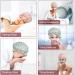 AOOWU Shower Caps 2 Pack Waterproof Bath Caps Large Reusable Shower Hats Elastic Band Double Layers Hair Bath Caps with Soft Ruffled Edge for Women Girls Ladies Spa Salon Home Use 2 Pcs Pink dots + Green dots - Buy Online on SooperMarket.com