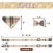 Classic Plaid Bow Tie Cat Collar with Bell - 2 Pack Adjustable Collars for Cats and Small Dogs - Beige Plaid Design - Buy Online on SooperMarket.com
