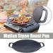34cm Grill Pan Korean Round Non-Stick Barbecue Camping Pan Travel Outdoor Frying Barbecue Accessories L5I5 BBQ - Buy Online on SooperMarket.com