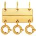 Necklace Layering Clasps, 18K Gold and Silver Layered Necklace Clasp Multiple Strands Jewelry Necklit Spacer Closure Stacker Convertor for Layering Necklace Detangler (3 Clasp Gold)