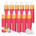 Tianzd 12 pieces 10 ml of empty chrome red drip bottle Pipette bottles with glass pipette 10 ml of glass bottle with a drip pipette with gold screw cap for essential oils perfume oil red 10 ml