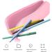 TOPINCN Silicone Pencil Case & Brush Bag - Mini Pink Accessories Organizer for School & Travel - Buy Online on SooperMarket.com