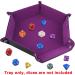 SIQUK Double Sided Dice Tray - Folding Hexagon PU Leather and Velvet Holder - Buy Online on SooperMarket.com