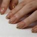 Gold French Tip Press on Nails Short Fake Nails Oval False Nails Short Length Glue on Nails Full Cover Stick on Nails Nude Glossy French Tip Nails Artificial Finger Manicure for Women Girls-24Pcs French 1