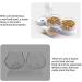 NATRUTH Cat Bowls Gravity Water & Double Food Triple Bowls Set with Mat & Spoon - Ideal for Wet/Dry Feeding - Grey - Buy Online on SooperMarket.com