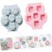 Ciieeo 2pcs Silicone Mold Clay Molds Handmade Making Mold Candy Trays Pan Cookie Baking Molds Muffin Cupcake Mold Animal Baking Spring Silicone DIY Silica Gel Chocolate Mold Self Made 12.7x10.7x1.7cm Blue - Buy Online on SooperMarket.com
