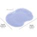 Silicone Shower Brush with Suction Cup for Body Exfoliation & Cleansing - Blue - Buy Online on SooperMarket.com