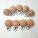 Natural Beech Wood Pacifier Clips Teething Toy - Set of 10 | DIY Wood Teether Toys - 3.0cm - Buy Online on SooperMarket.com