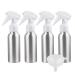 Zeoabsy 4 pieces 100ml empty aluminum spray bottle with white spray atomizer water sprayer flower sprayer for cosmetics plants household garden kitchen cleaning hairdresser + 1 x funnel silver/white 100ml