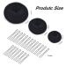 Donut Hair Bun Maker Set - 3 Ring Style Bun Makers + 20 Large Bobby Pins - Black C-Black - Buy Online on SooperMarket.com