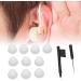 Silicone Hearing Amplifier Dome & Cleaning Brush Set | Earplug Ventilation Brush for Optimal Hearing Aid Care - Buy Online on SooperMarket.com