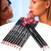 Lip Gloss Make Up Liner Pencil Natural Lip Makeup 12 Different Colors Waterproof and Long Lasting Lip Liner Pencil Set Pearl Eyeliner Kit Metalic Eyeliner Liquid Eyeliner Set for Girls Woman - Buy Online on SooperMarket.com