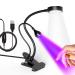 AORAEM LED Nail Lamp Double-Headed U V LED Light Quicky-Dry Nail Manicure Dryer Curing Light with Portable Gooseneck and Clamp Flash Cure U V Light for Gel Nails Professional Home DIY Salon Black AA-Black-Double-Headed