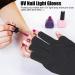 SONGQEE Anti-UV Gel Nail Lamp Gloves - Manicure Protection for Hands | Fingerless Nail Art Skin Care Gloves for Home & Outdoor Use - Black - Buy Online on SooperMarket.com
