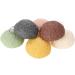 Filfeel 6-Piece Konjac Facial Sponge Set - Gentle Exfoliating & Cleansing Sponges for Skin Care - Round Shape - Buy Online on SooperMarket.com