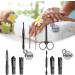 RedFlow 8 in 1 Manicure Set - Travel Nail Clipper Kit for Fingernails & Toenails | Premium Pedicure Tools (Black - Buy Online on SooperMarket.com