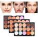 FantasyDay 15 Color Concealer Palette - High Opacity Contour Kit with Brushes & Sponge | Long-Lasting Full Coverage Color Corrector - Buy Online on SooperMarket.com