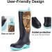 TIDEWE Women's Multi-Season Waterproof Rubber Boots - Pink & Green, Size 8 - Buy Online on SooperMarket.com