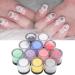 12 Colors Acrylic Powder Set - Crystal Nail Art Decoration for Studios & Home | Builder Manicure Accessories - Buy Online on SooperMarket.com