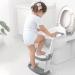 Potty Training Seat with Step Stool Ladder - Gentle Monster Toddler Toilet for Boys Girls - Foldable & Comfortable Chair with Anti-Slip Pad (Grey) - Buy Online on SooperMarket.com