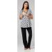 HAPPY MAMA Women's Maternity Nursing 3pcs Nightwear Set - Black Hearts & Black - Buy Online on SooperMarket.com