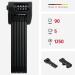 Buy Abus Bordo Combo 6100/90 Folding Bike Lock - Durable Hardened Steel Keyless Number Code Security Level 9 90cm - International Shipping Available - Buy Online on SooperMarket.com