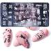 Mwoot 6Pcs Nail Art Stamping Plate Set - Starry Sky, Unicorn, Cat, Love, Leaves, Lace Theme - Buy Online on SooperMarket.com