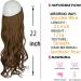 OMGREAT Ombre Halo Hair Extensions 18 Inch Wavy Curly Synthetic Hair - Light Chestnut Brown - Buy Online on SooperMarket.com