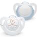 NUK Star baby pacifier | BPA-free silicone pacifier | 0-6 months | blue | 2 pieces 0-6m Standard Blue
