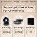 ECOHomes Hook and Loop Tape Set | Interlocking Fasteners for Sewing, Mounting & Fastening | Includes 1 Roll, 8 Strips, 220 Self Adhesive Dots | Black Fabric Tape - Buy Online on SooperMarket.com