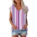 Short Sleeve T Shirts Clothing Woman T-Shirt Casual Black Clothing Top Women's Floral Pattern for Women Crop Tops Shirt Shirts Top Women's Summer Tank Top 2-purple XL
