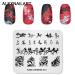 Buy 4pcs Chinese Style Nail Art Stamping Plates Set - Multi-Pattern Design with Polish Stamper | International Shipping Available - Buy Online on SooperMarket.com