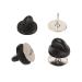 Tie Tacks Blank Pins with PVC Rubber Pin Backs  50 Pairs Locking Clasp for Badge Insignia DIY Crafts