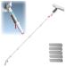 RRRYYYZZ 75'' Spray Window Squeegee for Home with 4-Section Extension Pole 4 in 1 Shower Squeeze for Glass Door and Tile Shower Squeegee for Tile Shower Walls with Sewage Collector and 5 Pads