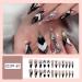 Shop Long Stiletto Press on Nails - Gold Glitter French Tip with Rhinestones | Luxury Artificial Acrylic Fake Nails for Women & Girls | Full Cover Stick-On Manicure Decorations - Buy Online on SooperMarket.com