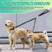 Buy NASJAC Double Dog Linen Coupler | Adjustable Reflective & Shock-Damping Shared Leash for 2 Dogs - Black & Gray - Buy Online on SooperMarket.com
