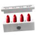 NOLITOY Aluminum Alloy 4 Hole Lipstick Mold Set | DIY Lip Tint Lip Balm & Lip Gloss Kit | Perfect Lipstick Maker Tools 10.2X4.6cm Silver - Buy Online on SooperMarket.com