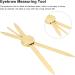 Compass Eyebrow Ruler Stainless Steel Material Gold Eyebrow Stencil Ruler Adjustable Accurate Positioning Compass Design Brow Measuring Tool - Buy Online on SooperMarket.com