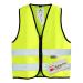 Salzmann 3M warning vest for children with zipper - made with 3M reflective material - in 4 colors and sizes 3xs yellow