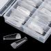 BNG 120 Pcs Frosted Dual Nail Forms - Professional Polymer Gel Nails Extension Molds for Quick Building and Full Cover Acrylic Nails - Buy Online on SooperMarket.com