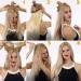 Buy Dark Black Hairpiece Extensions with Invisible Wire | Thickening Wavy Weft Hair Extensions - 40 cm - Buy Online on SooperMarket.com