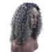BGHJUE Women's Dark Grey Long Wave Synthetic Wig | Curly Lace Front Hairpieces for International Shipping - Buy Online on SooperMarket.com