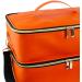 Folpus Nail Polish Organizer Nail Organizers Double Layer Nail Supplies Travel Nail Kits Nail Polish Storage Box Handbag for Home Orange - Buy Online on SooperMarket.com