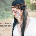 Zoestar Boho Feather Headband - Vintage Bronze Hippie Headdress & Festival Hair Jewelry for Women & Girls - Buy Online on SooperMarket.com