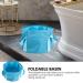 Portable Foot Massager & Soaking Basin | Foldable Travel Foot Bath 30x30cm - Blue - Buy Online on SooperMarket.com